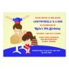 Cartwheels And Cupcakes Gymnastics Birthday Party Invitation Card