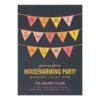 Chalkboard Bunting Housewarming Party Invitation Card