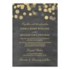 Chalkboard Gold Glitter Wedding Invitation Card