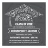 Chalkboard Graduation Cap Invitation With Photo Square Invitation Card