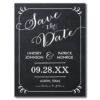 Chalkboard Script Modern Typography Save The Date Postcard