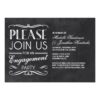 Chalkboard Typography | Engagement Party Invitation Card