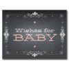 Chalkboard Wishes For Baby Shower Activity Card Postcard