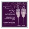 Champagne & Bubbles Engagement Party Invitation Square Invitation Card