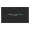 Charcoal Gray Linen Texture Sleek Simple Double-Sided Standard Business Cards (Pack Of 100)