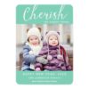 Cherish New Year Photo Card / Custom Color Invitation Card