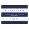 Chic Navy Stripes Save The Date Invitation Card