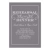 Chic Swirl Gray Rehearsal Dinner Invitation Card