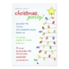 Christmas Tree String Of Lights Holiday Party Invitation Card