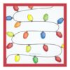 Christmas Tree String Of Lights Holiday Party Square Paper Invitation Card