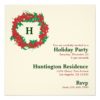 Christmas Wreath Holiday Party Invitation Card Square Invitation Card