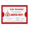 Circus Carnival Birthday Party Ticket Invitation Card