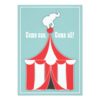Circus Tent & Elephant Kids Birthday Party Invitation Card