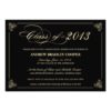 Classy Elegant Black 2013 Graduation Invitation Card