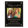 Classy Elegant Black 2013 Graduation Photo Invitation Card