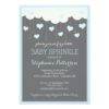 Clouds & Hearts Baby Sprinkle In Blue Invitation Card