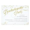 Confetti Glitter Bachelorette Party Invite Gold Invitation Card
