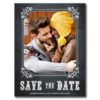 Country Rustic Chalkboard Save The Date Postcard