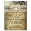 Country Rustic Save The Date Postcards