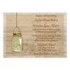 Country Wooden Rustic Mason Jar Wedding Invitation Card