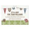 Couples Co-Ed Football Baby Shower Invitation Card