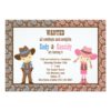 Cowboy And Cowgirl Birthday Invitation Card