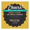 Craft Beer Birthday Invite Square Invitation Card