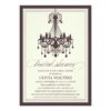 Cream Chandelier | Bridal Shower Invitation Card