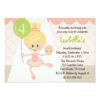 Cupcake Ballerina Birthday Invitations Blonde Invitation Card
