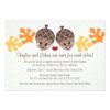 Cute And Funny Acorn Couples Wedding Shower Invitation Card