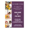 Cute Heart Purple Wedding Three Photo Invitation Card