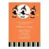 Cute Witches Halloween Party Invitation Card