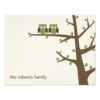 Dotty Owl Twins Thank You Cards Invitation Card