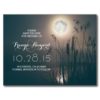Dragonfly Full Moon Night & Cattails Save The Date Postcard