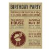 Rustic Burlap Birthday Party Bbq Invitation Card