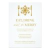 Eat Drink And Be Merry | Holiday Party Invitation Card