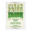 Eat Drink & Be Irish St. Patrick'S Day Invitation Card