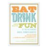 Eat Drink & Have Fun At A Summer Bbq Party Paper Invitation Card