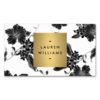 Elegant Black Floral Pattern 4 With Gold Name Logo Double-Sided Standard Business Cards (Pack Of 100)