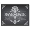 Elegant Chalkboard Save The Date Wedding Postcard