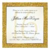 Elegant Gold Sweet 16 Faux Glitter Invite Square Invitation Card