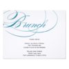 Elegant Script Brunch Invitation - Blue Invitation Card