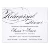 Elegant Script Rehearsal Dinner Invitation - Black Invitation Card