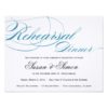Elegant Script Rehearsal Dinner Invitation Blue Invitation Card
