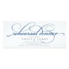 Elegant Script Rehearsal Dinner Invitation Card