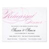 Elegant Script Rehearsal Dinner Invitation Pink Invitation Card