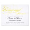 Elegant Script Rehearsal Dinner Invitation Yellow Invitation Card