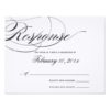 Elegant Script Response Card - Black Invitation Card