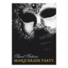 Elegant Silver Gold Sweet 16 Masquerade Invitation Card