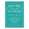 Elegant Turquoise Wedding Invitation Card